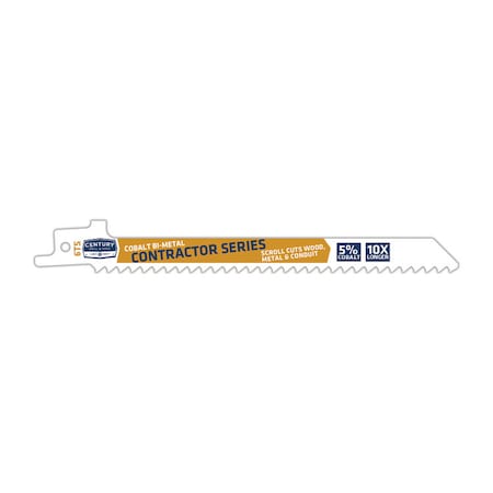 Century Drill And Tool Recip Blade 6Ts X 6 Bi-Metal Contractor 3/4 W.050 Thick 1/2 Shank 25Pc 7707